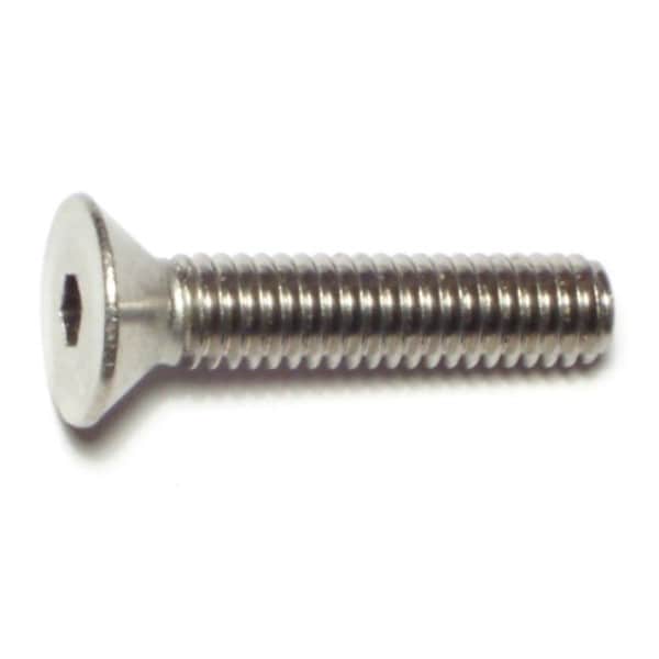 Midwest Fastener 5/16"-18 Socket Head Cap Screw, Flat, Plain 18-8 Stainless Steel, 1-1/2 in Length, 6 PK 72113 - main